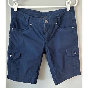 Kuhl Womens Size 6 Splash 11” Inseam Cargo Shorts Blue Hiking Gorpcore